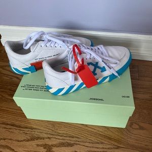 Off White Vulcanized Low Top Sneakers